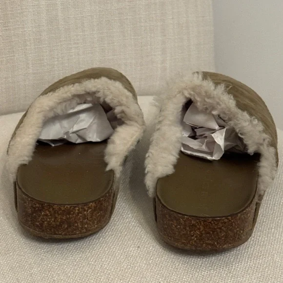 Jenni Kayne Shearling-Lined Moc Clog Size 38 EU/Size 8 US Made In Italy - Picture 5 of 9
